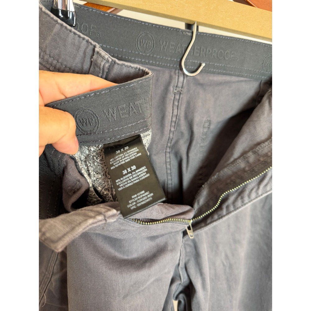 Weatherproof Vintage Mens 38x30 Canvas Utility Pants Forged Iron Grey W3F458SC - Picture 5 of 6